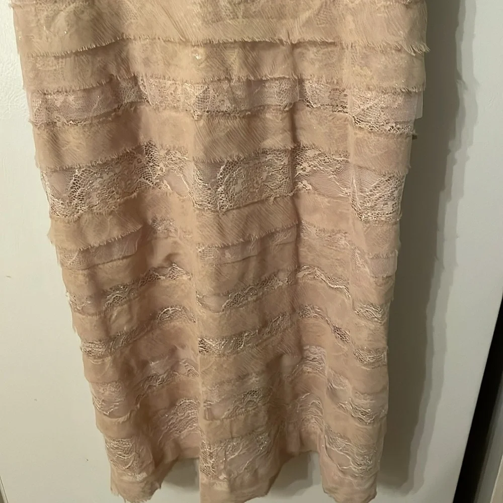 NWT‎ BCBGMaxazria Medium Strapless Dress Champagne